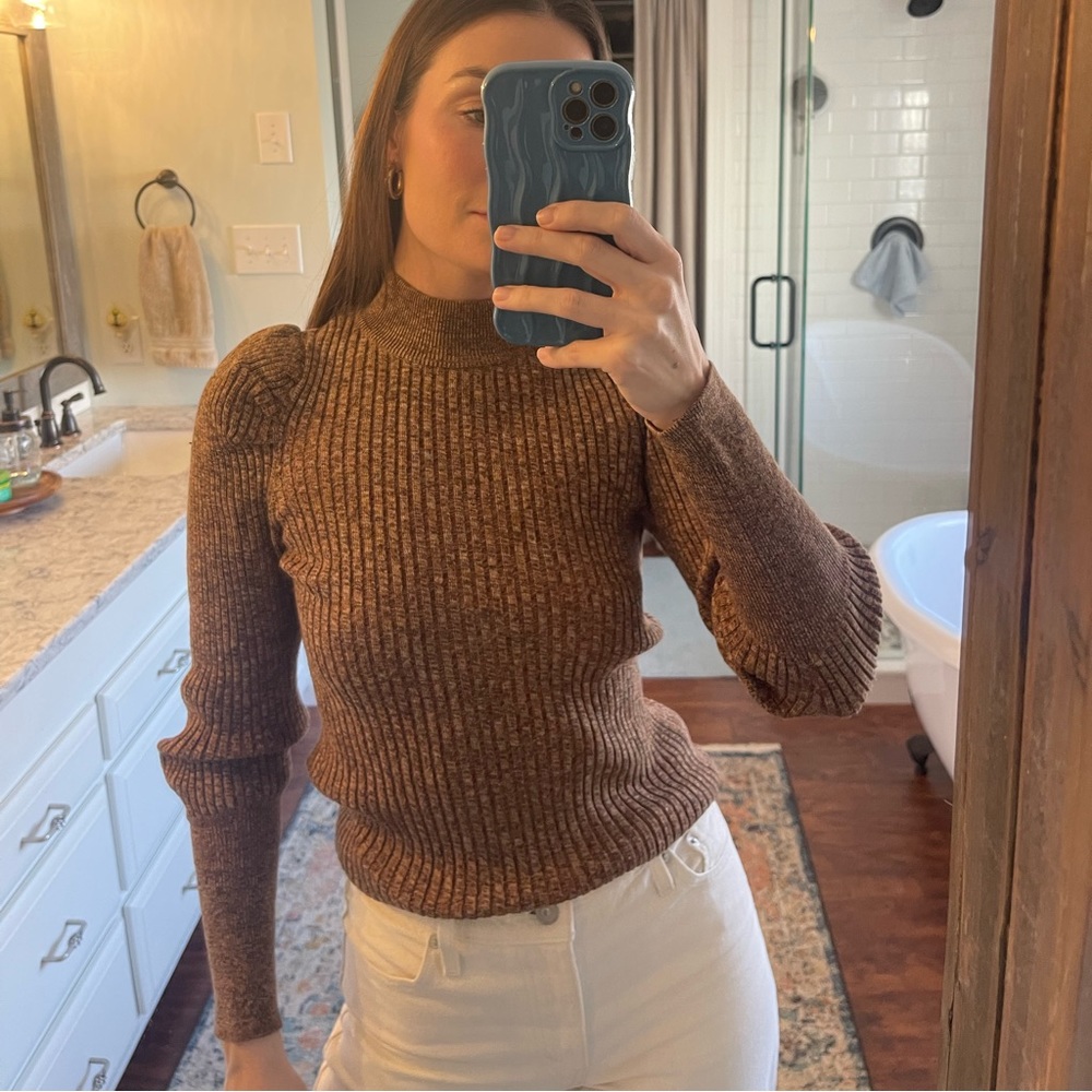 Turtleneck from Target w/ puff sleeves